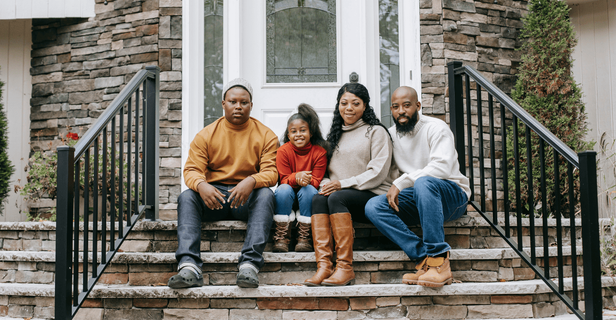 Family in front of house 2